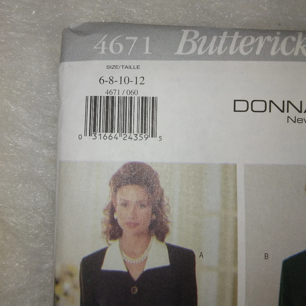 Butterick 4671 Donna Ricco EASY top and pant Size 6-8-10-12